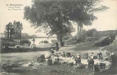 CPA FRANCE 29 " Douarnenez, Lavoir Breton aux Plomarc'hs".