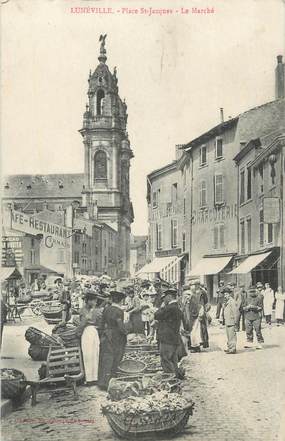 CPA FRANCE 54 " Lunéville, Place St jacques, le marché"