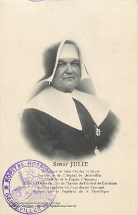 CPA FRANCE 54 " Gerbéviller, Soeur Julie religieuse, supérieure de l'Hôpital".