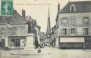45 Loiret CPA FRANCE 45 " Pithiviers, Statue Duhamel et rue de la Couronne"