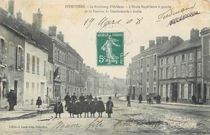 CPA FRANCE 45 " Pithiviers, Le Faubourg d'Orléans".