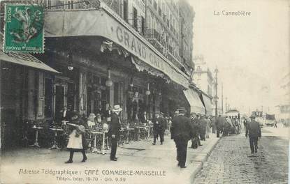 CPA FRANCE 13 " Marseille, La Canebière, Café du Commerce".