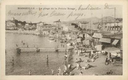 CPA FRANCE 13 " Marseille, La plage de la Pointe Rouge".
