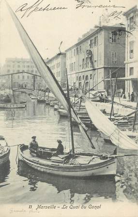 CPA FRANCE 13 " Marseille, Le quai du canal".