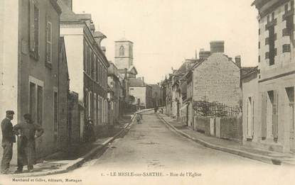 CPA FRANCE 61 " Le Mele sur Sarthe, Rue de l'église".