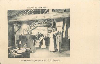 CPA FRANCE 61 "Trappe de Sept Fons, Torréfaction du simili café".