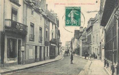 CPA FRANCE 61 " Sees, Grande rue et route d'Alençon".