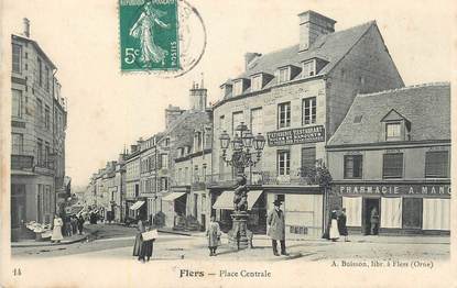 CPA FRANCE 61 "Flers, Place centrale".