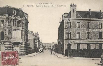 CPA FRANCE 61 "Flers, Rue de la gare et Hôtel du Gros Chêne".