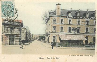 CPA FRANCE 61 "Flers, Rue de la gare ".