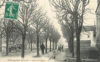 CPA FRANCE 91 "Champceuil, Place de l'église".