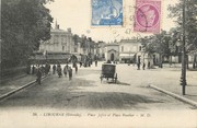 33 Gironde CPA FRANCE 33 "Libourne, Place Joffre et Place Roudier"