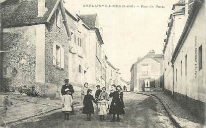 CPA FRANCE 91 "Amblainvilliers, Rue de Paris".