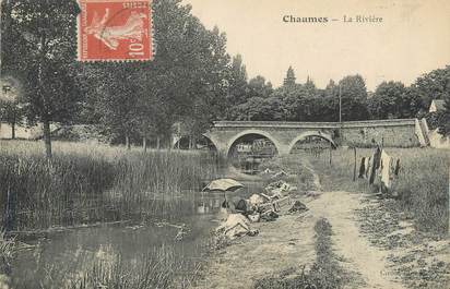 CPA FRANCE 77 " Chaumes, La rivière".
