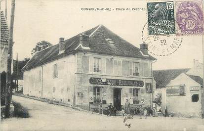 CPA FRANCE 77 " Congis, Place du Perchet".