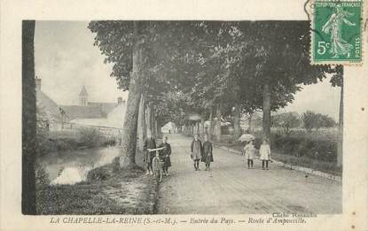 CPA FRANCE 77 " La Chapelle la Reine, Entrée du pays route d'Amponville".