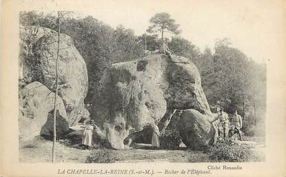 CPA FRANCE 77 " La Chapelle la Reine, Rocher de l'Eléphant".