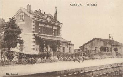 CPA FRANCE 77 " Cesson, La gare".