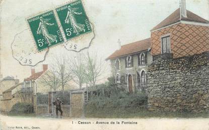 CPA FRANCE 77 " Cesson, Avenue de la fontaine".