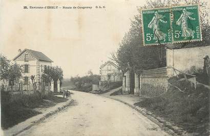 CPA FRANCE 77 " Environs d'Esbly, Route de Coupvray".