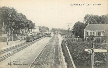 CPA FRANCE 77 " Combs la Ville, La gare"