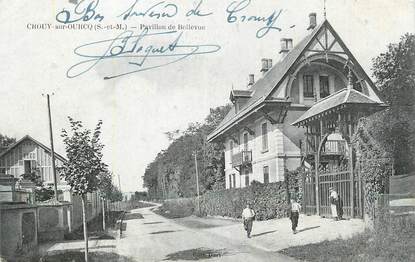 CPA FRANCE 77 " Crouy sur Ourcq Pavillon de Bellevue".