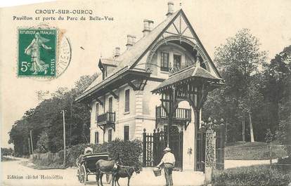 CPA FRANCE 77 " Crouy sur Ourcq, Pavillon et porte du parc de Belle Vue".