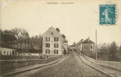 CPA FRANCE 77 " Chaumes, Rue du pont".
