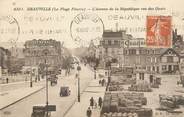 14 Calvado CPA FRANCE 14 " Deauville, L'avenue de la République vue des quais".