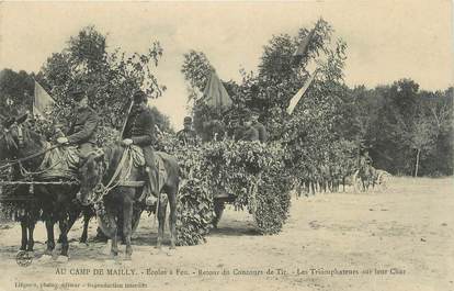 CPA FRANCE 10 " Mailly le Camp, Le Camp de Mailly, Ecoles à feu, retour du concours de tir".