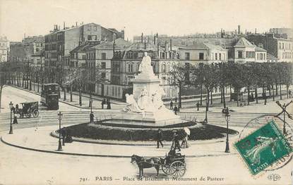 CPA FRANCE 75 " Paris, Place de Breteuil et le monument Pasteur".