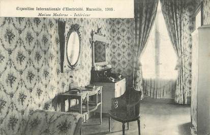 CPA FRANCE 13 "Marseille, Exposition internationale d'électricité 1908, intérieur d'une maison moderne". / ART NOUVEAU