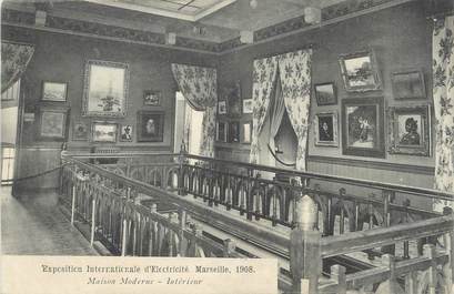 CPA FRANCE 13 "Marseille, Exposition internationale d'électricité 1908, intérieur d'une maison moderne". / ART NOUVEAU