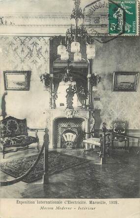 CPA FRANCE 13 "Marseille, Exposition internationale d'électricité 1908, Intérieur d'une maison moderne". / ART NOUVEAU