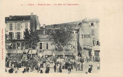 CPA FRANCE 46 "' Cahors, Fêtes de juin, Le char de l'agriculture".