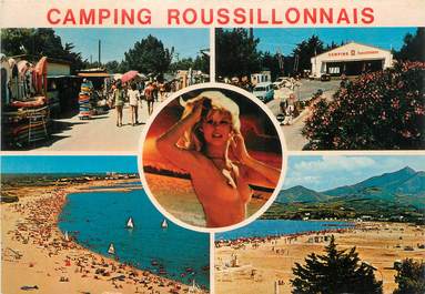 CPSM FRANCE 66 " Argelès Plage, Camping Roussillonais et ses plages".