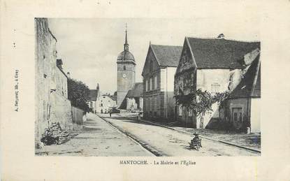 CPA FRANCE 70 " Mantoche, La Mairie et l'église".