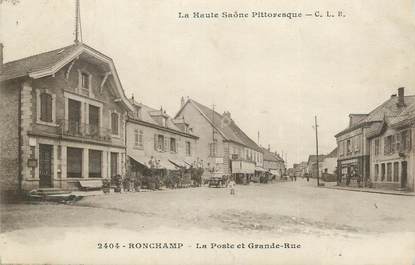 CPA FRANCE 70 " Ronchamp, La Poste et la Grande Rue".