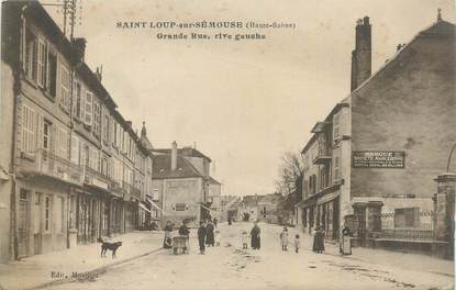 CPA FRANCE 70 " Saint Loup sur Sémouse, Grande rue rive gauche".