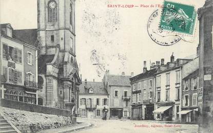 CPA FRANCE 70 " Saint Loup sur Sémouse, Place de l'église".
