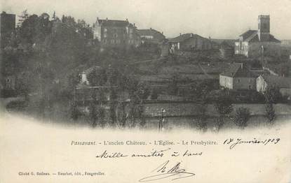 CPA FRANCE 70 "Passavant, L'ancien château, l'église, le presbytère".