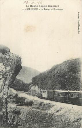 CPA FRANCE 70 " Servance, Le tram aux étroitures".