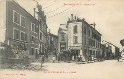 CPA FRANCE 70 "Fougerolles, Rue de l'église et bas de Laval".
