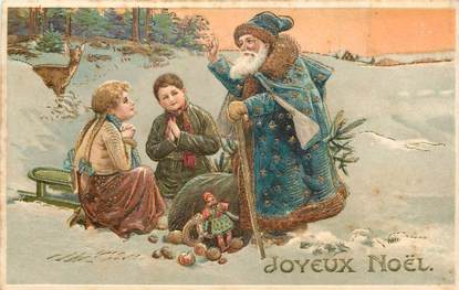 CPA PÈRE NOEL / CARTE GAUFRÉE 