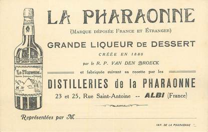 CPA FRANCE 81 " Albi, Publicité sur la Distillerie de la Pharaonne".