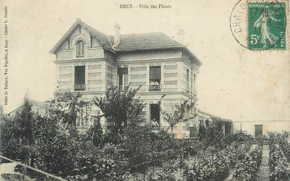 CPA FRANCE 51 "Recy, Villa des Fleurs".