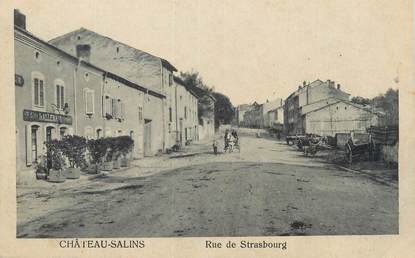 CPA FRANCE 57 " Château Salins, Rue de Strasbourg".