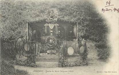 CPA FRANCE 80 " Péronne, La tombe du marin Delpasse". / GUERRE DE 1870