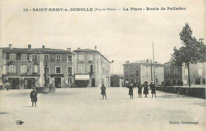 CPA FRANCE 53 " St Rémy sur Durolle, La place route de Palladuc".