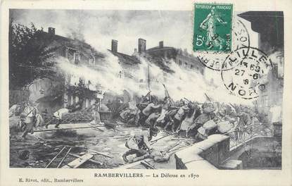CPA FRANCE 88 " Rambervillers, La défense en 1870". / GUERRE DE 1870